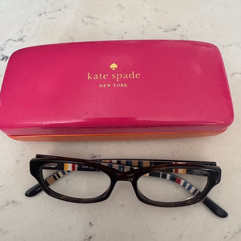 Kate Spade Tortoise Glasses with Pink Case